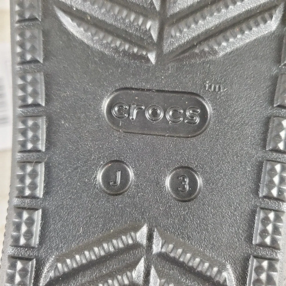 Crocs Classic Kid Slide Sandal Sz 3 J3 Rubber Slip On Rubber Open & Round Toe
